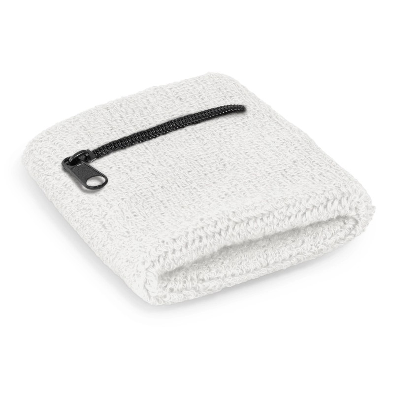 Cotton Wrist Sweatband with Pocket
