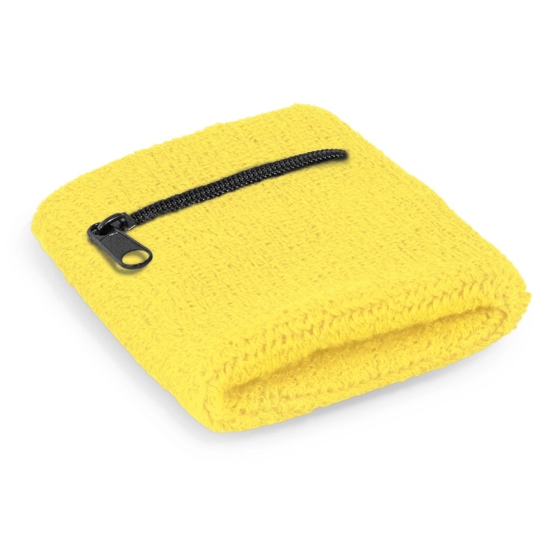 Cotton Wrist Sweatband with Pocket