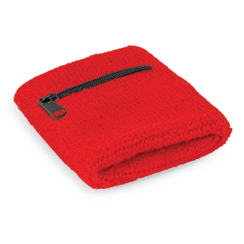 Cotton Wrist Sweatband with Pocket