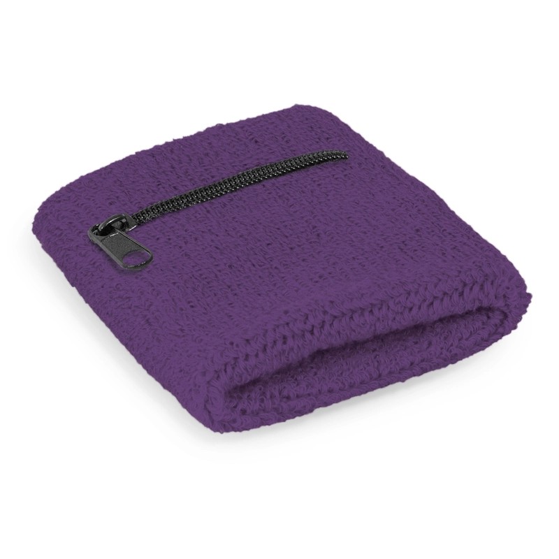 Cotton Wrist Sweatband with Pocket