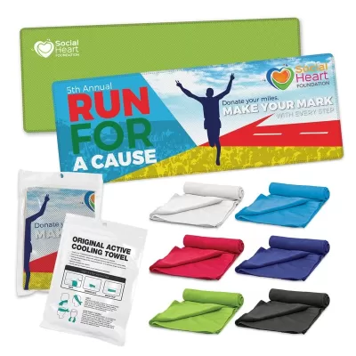 Active Polyester Cooling Towel in Pouch