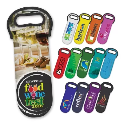 Full Colour Neoprene Wine Cooler Bag