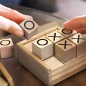 Wooden Tic Tac Toe Game