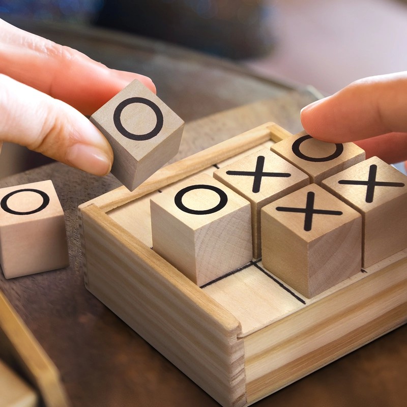 Wooden Tic Tac Toe Game