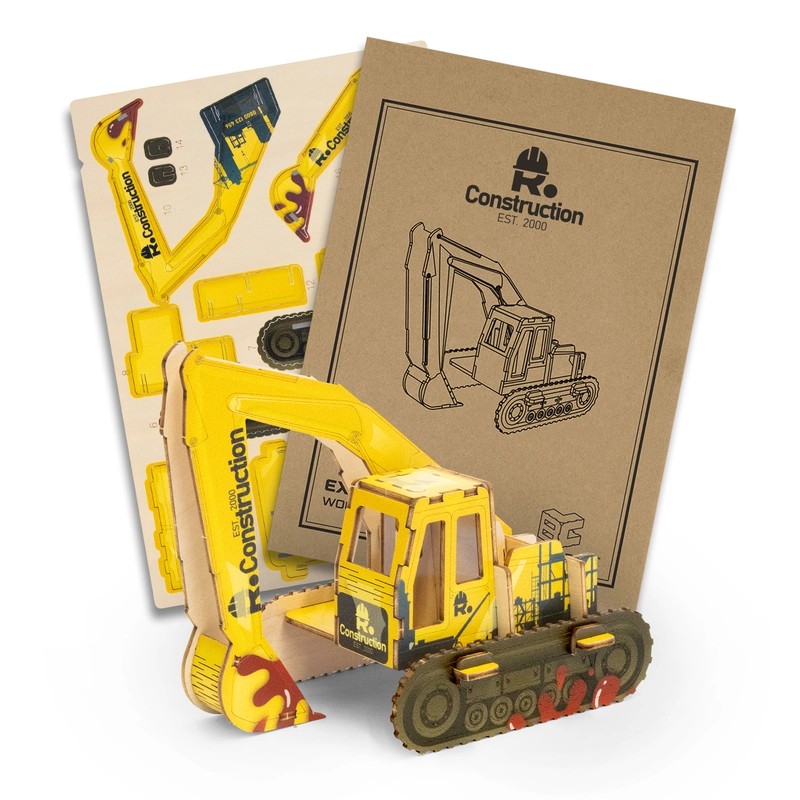BRANDCRAFT Excavator Wooden Model Kit