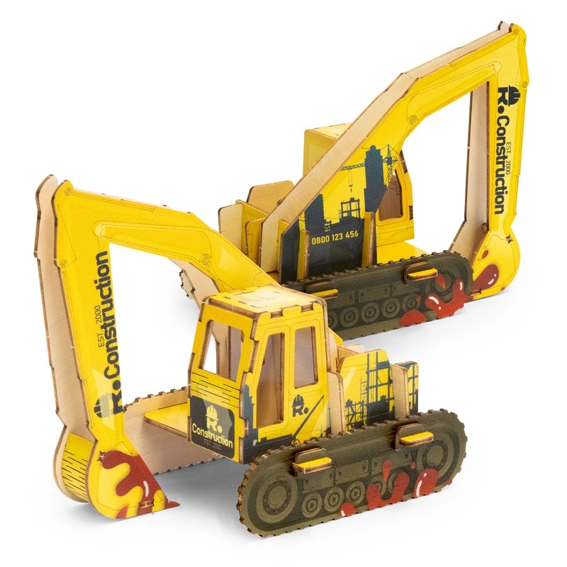 BRANDCRAFT Excavator Wooden Model Kit