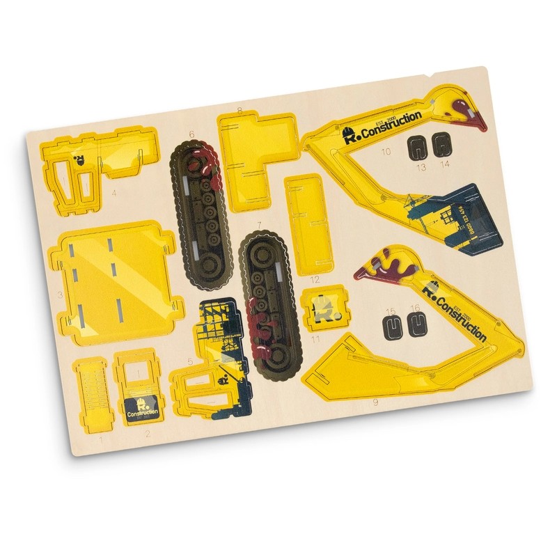 BRANDCRAFT Excavator Wooden Model Kit