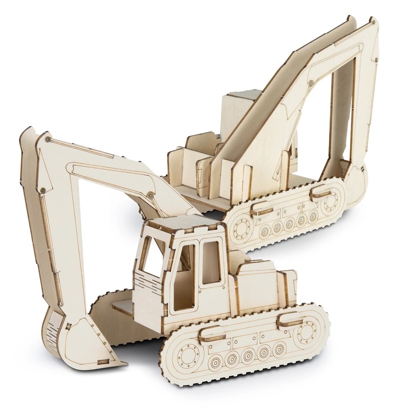 BRANDCRAFT Excavator Wooden Model Kit