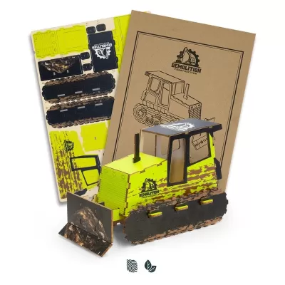 BRANDCRAFT Bulldozer Wooden Model Kit