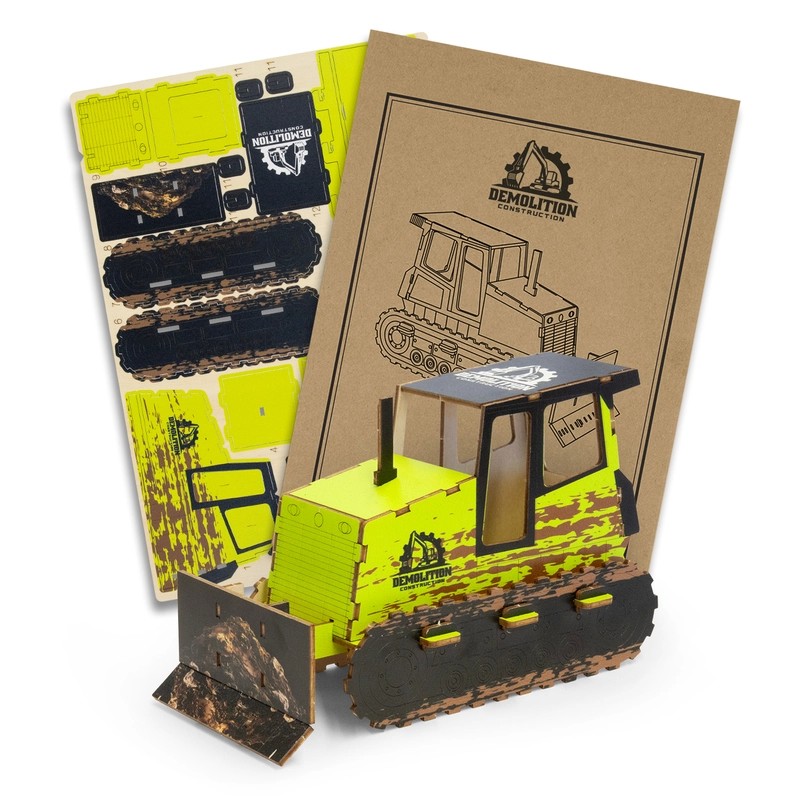 BRANDCRAFT Bulldozer Wooden Model Kit