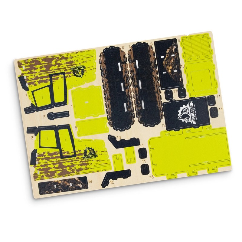 BRANDCRAFT Bulldozer Wooden Model Kit