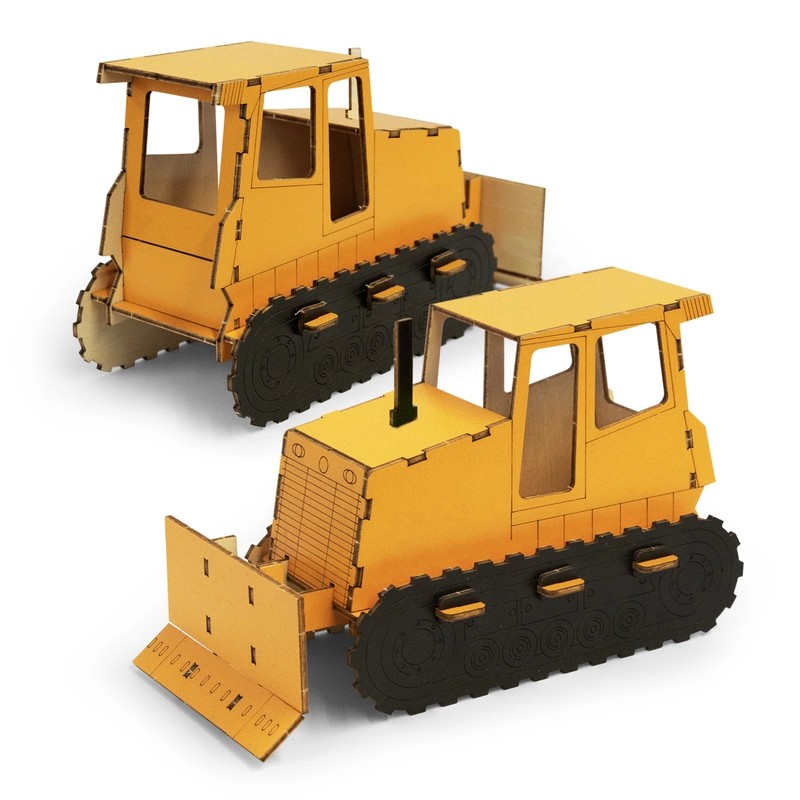 BRANDCRAFT Bulldozer Wooden Model Kit
