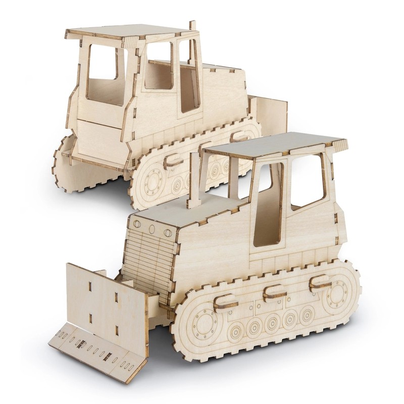 BRANDCRAFT Bulldozer Wooden Model Kit