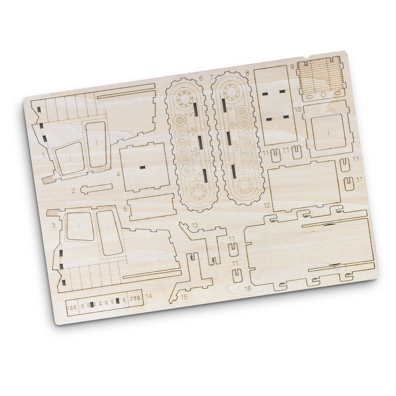 BRANDCRAFT Bulldozer Wooden Model Kit