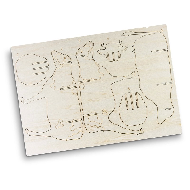 BRANDCRAFT Cow Wooden Model Kit