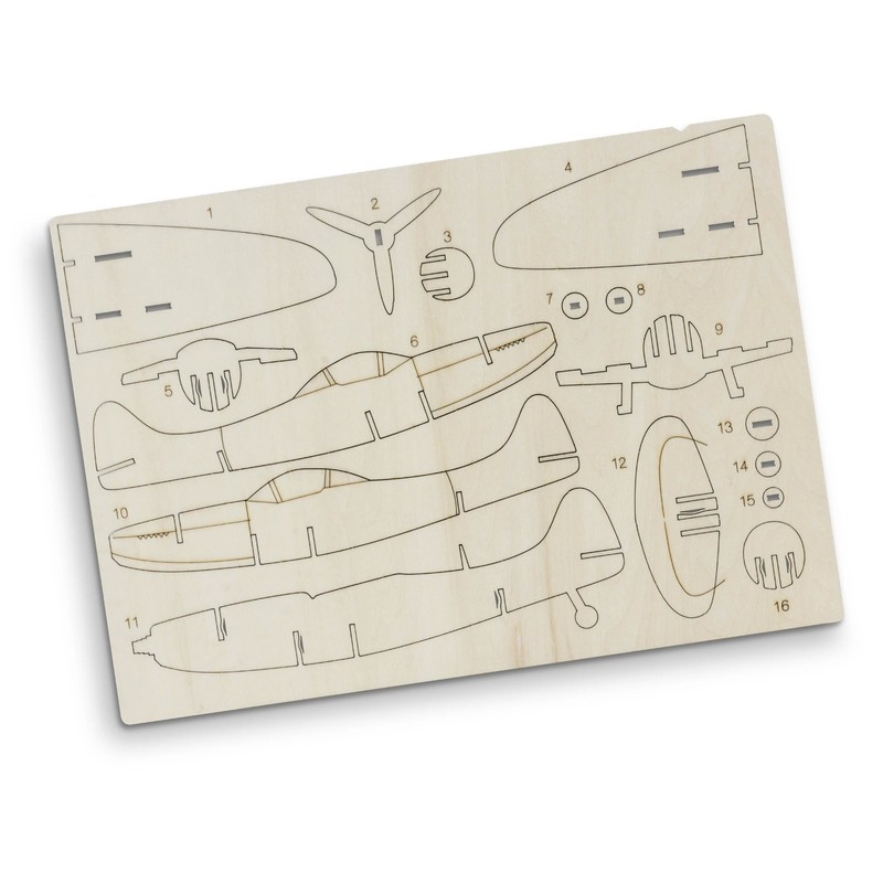 BRANDCRAFT Spitfire Wooden Model Kit