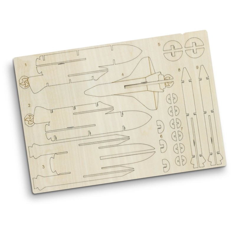 BRANDCRAFT Rocket Ship Wooden Model Kit