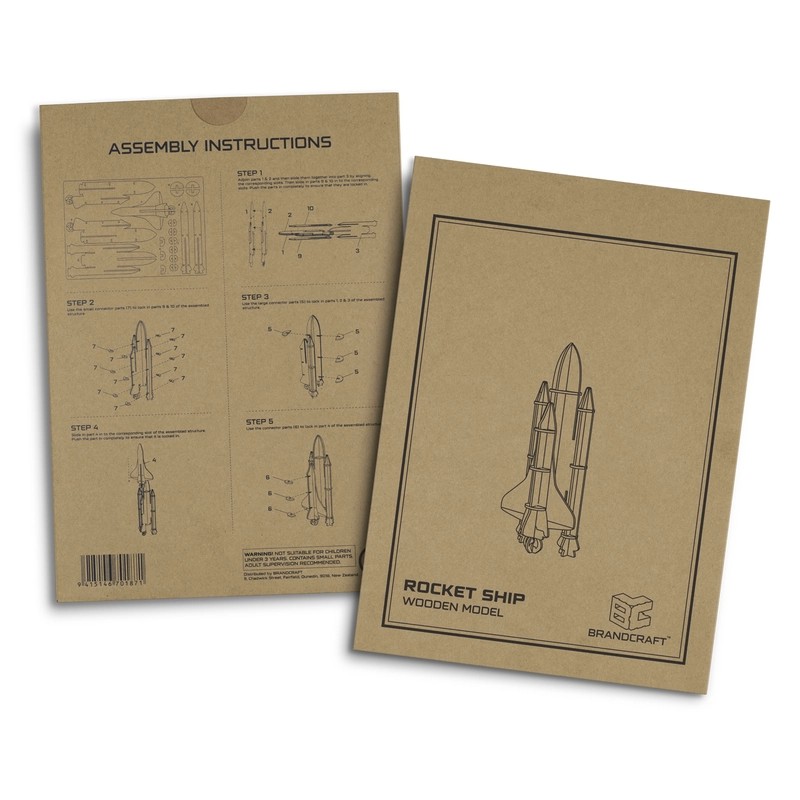 BRANDCRAFT Rocket Ship Wooden Model Kit