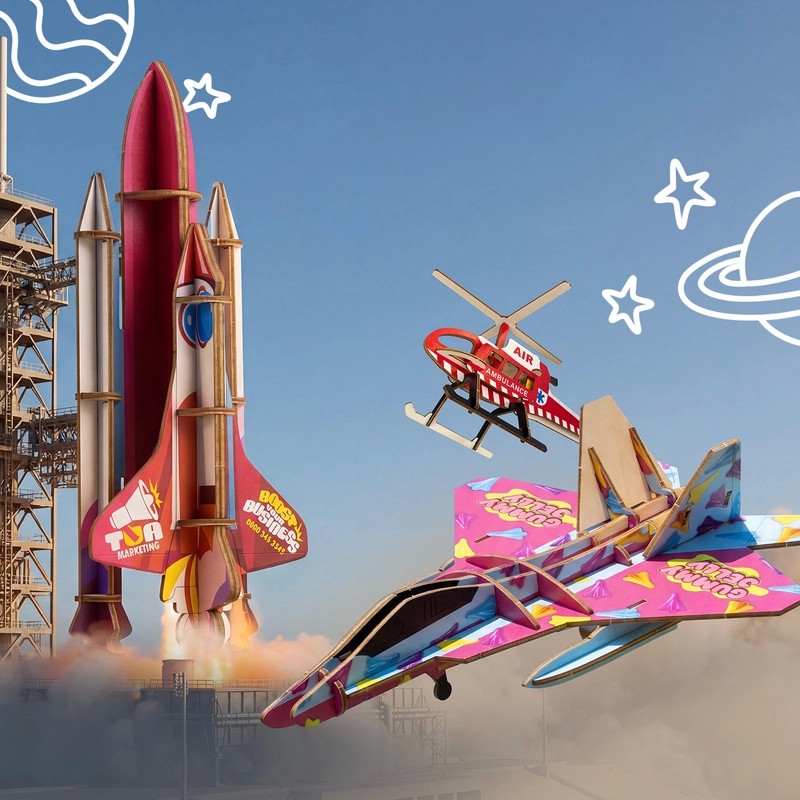 BRANDCRAFT Rocket Ship Wooden Model Kit
