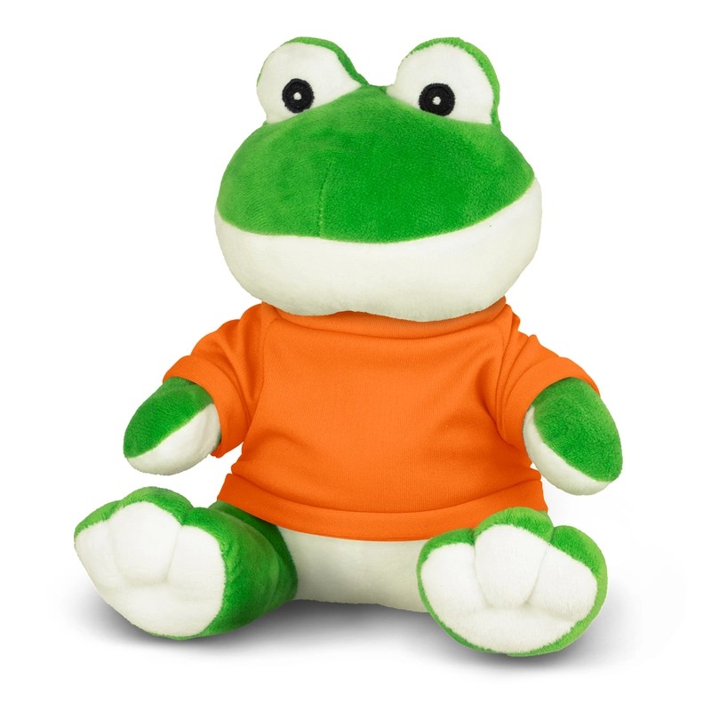 branded Frog Plush Toy, from our range of promotional Teddy Bears & Plush Toys