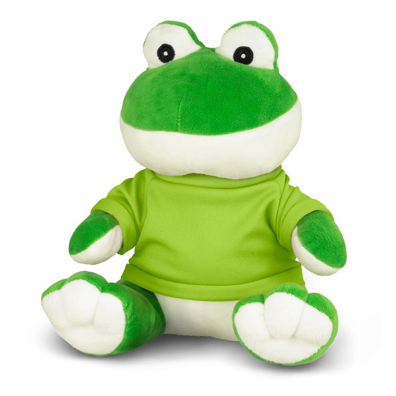 branded Frog Plush Toy, from our range of promotional Teddy Bears & Plush Toys