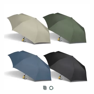 RPET Auto Open Wooden Handle Compact Umbrella