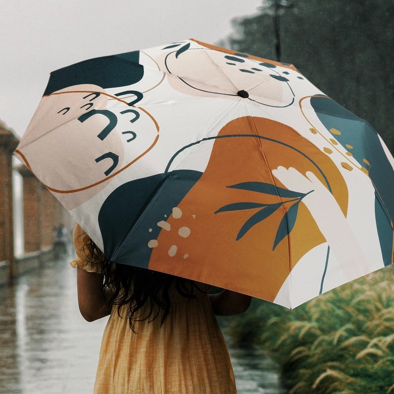 Full Colour Auto Open Compact Umbrella