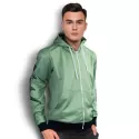 Mens Custom Sports Zipped Fleece Hoodie