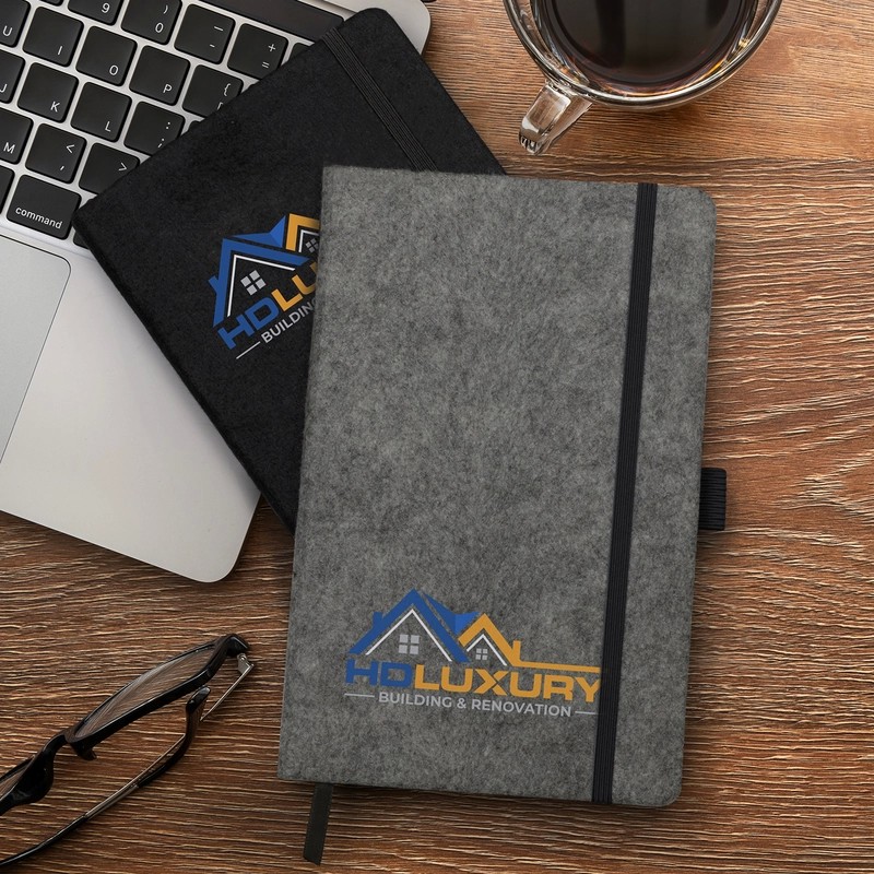 A5 RPET Felt Hard Cover Notebook