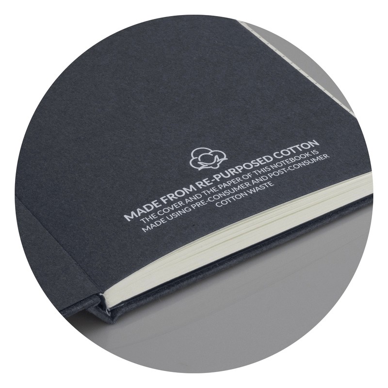 Recycled A5 Cotton Hard Cover Notebook