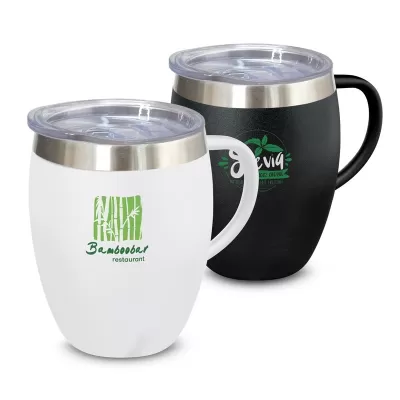 Verona 300ml Stainless Steel Vacuum Coffee Cup with Handle