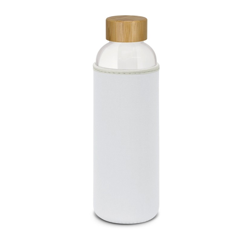 Eden 600ml Full Colour Bamboo Lid Glass Bottle