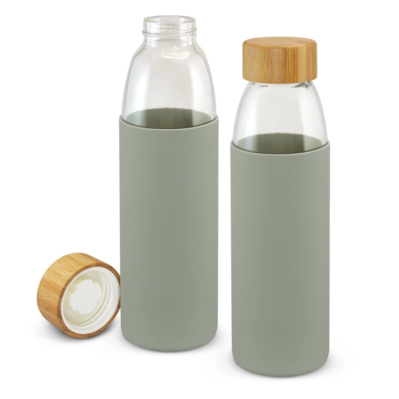 Solstice 500ml Bamboo Lid Glass Bottle