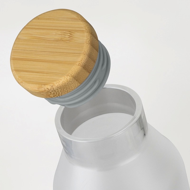 NATURA Ida 600ml Bamboo Lid Glass Bottle