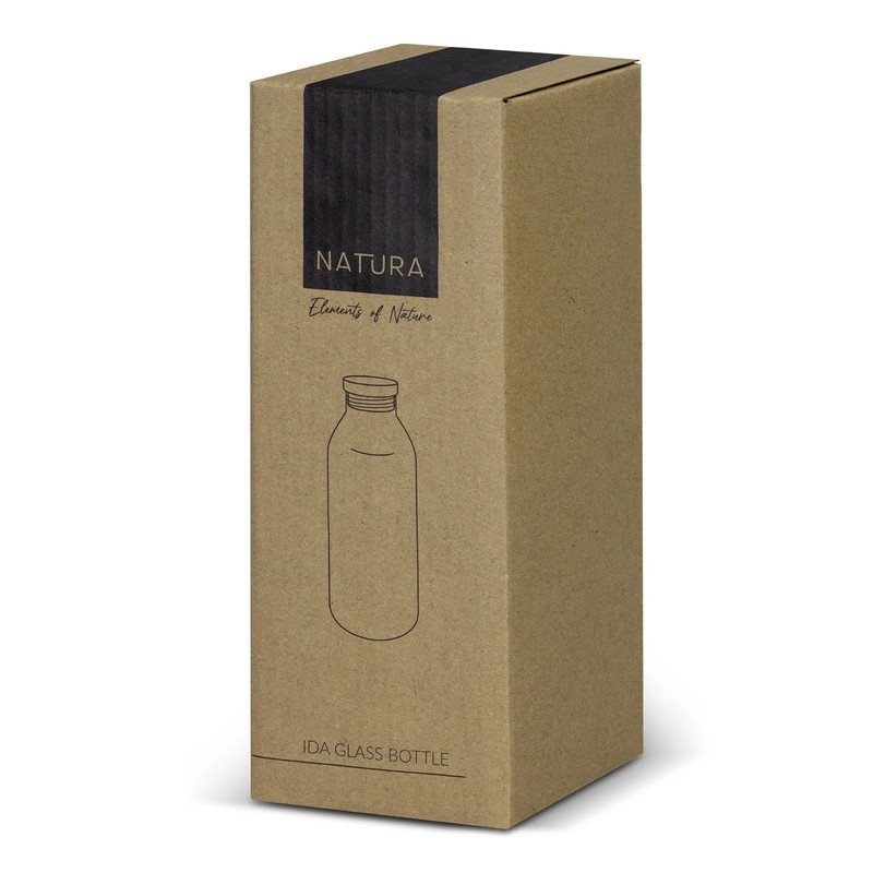 NATURA Ida 600ml Bamboo Lid Glass Bottle