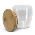 NATURA Azzurra 250ml Bamboo Lid Glass Coffee Cup