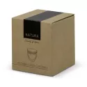 NATURA Azzurra 250ml Bamboo Lid Glass Coffee Cup