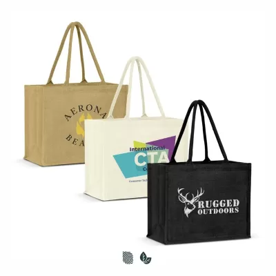 Torino Colour Match Jute Tote Bag