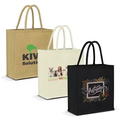 Lanza Colour Match Jute Tote Bag