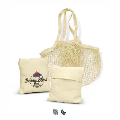 100gsm Cotton Mesh Foldaway Tote Bag