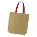 Thera Coloured Handles Jute Tote Bag