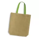 Thera Coloured Handles Jute Tote Bag