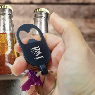 Brio Metal Bottle Opener Keyring