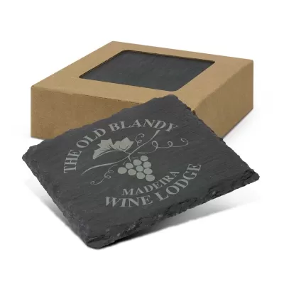 4 Piece Slate Coaster Set