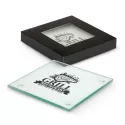 Venice 2 Piece Square Glass Coaster Set