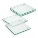Venice 4 Piece Square Glass Coaster Set