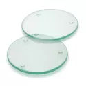 Venice 2 Piece Round Glass Coaster Set