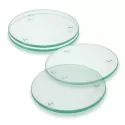 Venice 4 Piece Round Glass Coaster Set
