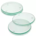 Venice 4 Piece Round Glass Coaster Set