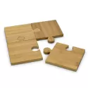NATURA 4 Piece Bamboo Puzzle Coaster Set